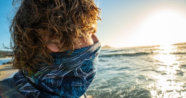 man wearing neck gaiter